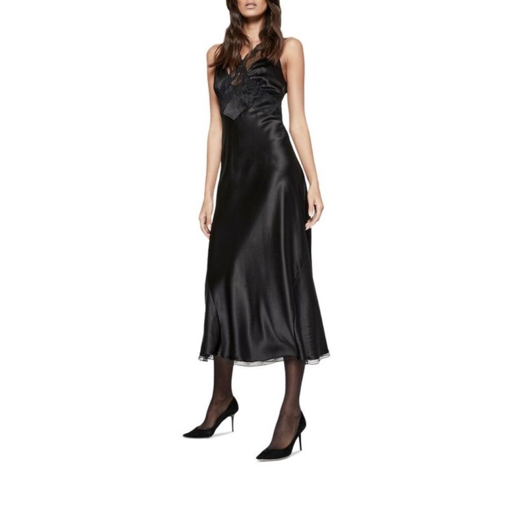 Bardot Women’s Fit And Flare Black MIDI Dress Size-6, NWOT - Picture 2 of 4